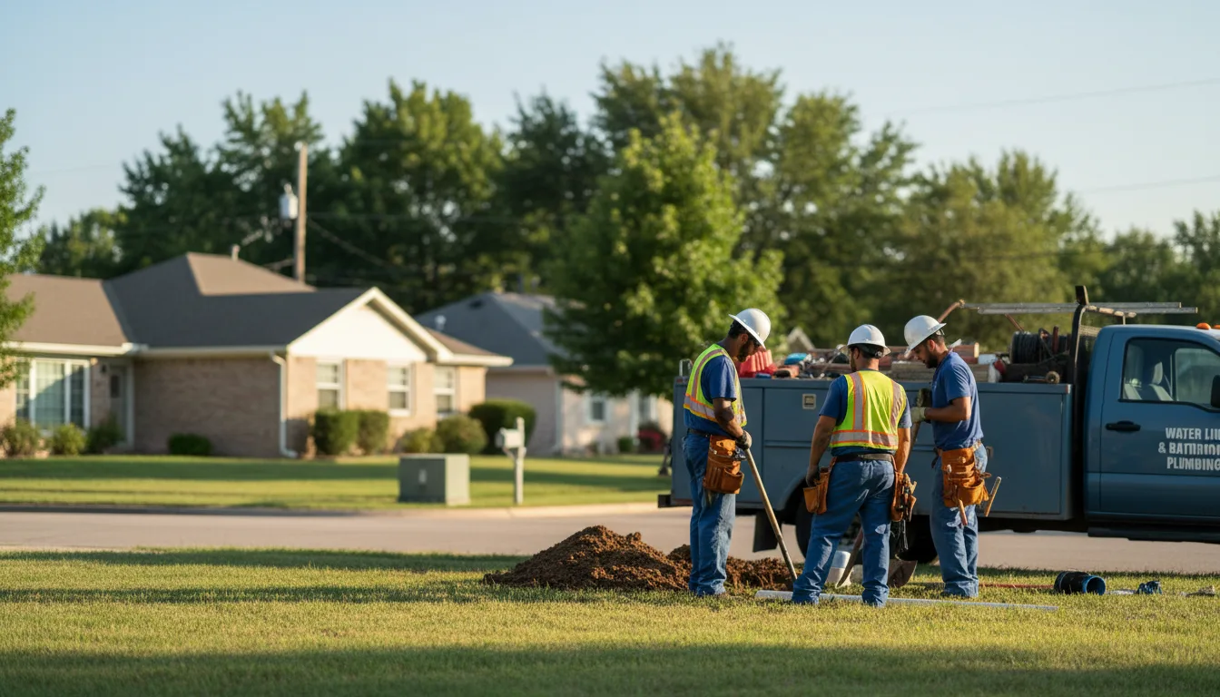 Residential water line and bathroom plumbing service in Washington Crossing, PA